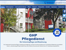 Tablet Screenshot of ghp-pflegedienst.de